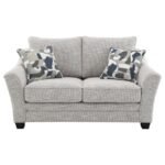 TOMKINS 3-PIECE BOUCLE UPHOLSTERED SOFA SET LIGHT GREY - Image 8