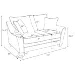TOMKINS 3-PIECE BOUCLE UPHOLSTERED SOFA SET LIGHT GREY - Image 19