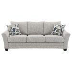TOMKINS BOUCLE UPHOLSTERED SOFA LIGHT GREY - Image 3