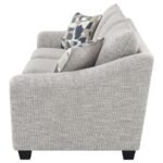 TOMKINS BOUCLE UPHOLSTERED SOFA LIGHT GREY - Image 5