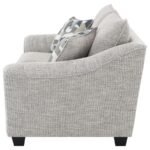 TOMKINS BOUCLE UPHOLSTERED LOVESEAT LIGHT GREY - Image 5