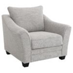 TOMKINS BOUCLE UPHOLSTERED CHAIR LIGHT GREY