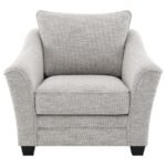 TOMKINS BOUCLE UPHOLSTERED CHAIR LIGHT GREY - Image 3
