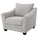 TOMKINS BOUCLE UPHOLSTERED CHAIR LIGHT GREY - Image 4