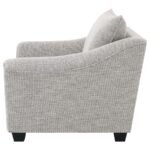 TOMKINS BOUCLE UPHOLSTERED CHAIR LIGHT GREY - Image 5