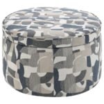 TOMKINS OVAL UPHOLSTERED STORAGE OTTOMAN INDIGO BLUE - Image 7