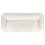 DORSET 3-PIECE UPHOLSTERED ROUND TRACK ARM SOFA SET WHITE - Image 6