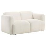 DORSET 3-PIECE UPHOLSTERED ROUND TRACK ARM SOFA SET WHITE - Image 7