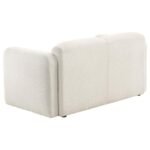 DORSET 3-PIECE UPHOLSTERED ROUND TRACK ARM SOFA SET WHITE - Image 9
