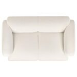 DORSET 3-PIECE UPHOLSTERED ROUND TRACK ARM SOFA SET WHITE - Image 10