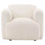 DORSET 3-PIECE UPHOLSTERED ROUND TRACK ARM SOFA SET WHITE - Image 12