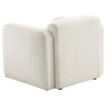 DORSET 3-PIECE UPHOLSTERED ROUND TRACK ARM SOFA SET WHITE - Image 13