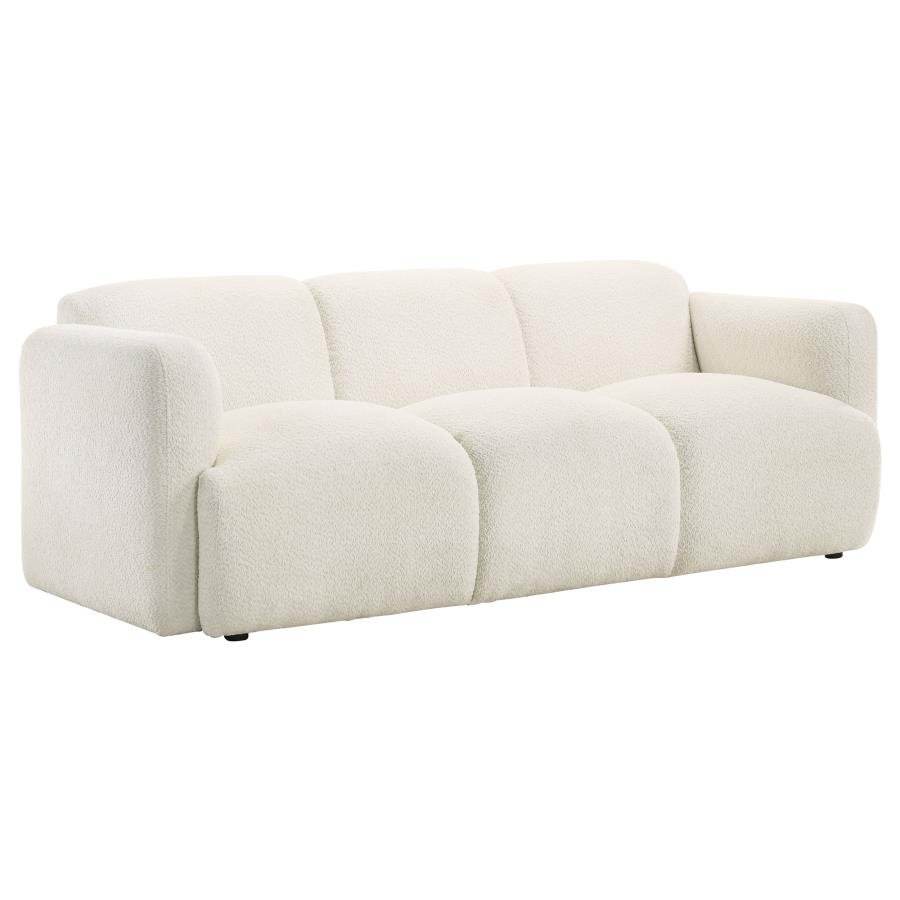 509811_02x900.jpg DORSET FABRIC UPHOLSTERED ROUND TRACK ARM SOFA WHITE - Image 1