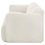 DORSET FABRIC UPHOLSTERED ROUND TRACK ARM SOFA WHITE - Image 5