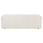 DORSET FABRIC UPHOLSTERED ROUND TRACK ARM SOFA WHITE - Image 7
