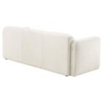 DORSET FABRIC UPHOLSTERED ROUND TRACK ARM SOFA WHITE - Image 8