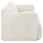 DORSET FABRIC UPHOLSTERED ROUND TRACK ARM SOFA WHITE - Image 9