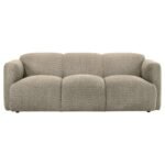 DORSET 3-PIECE UPHOLSTERED ROUND TRACK ARM SOFA SET BROWN - Image 4