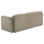 DORSET 3-PIECE UPHOLSTERED ROUND TRACK ARM SOFA SET BROWN - Image 5