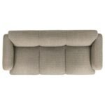 DORSET 3-PIECE UPHOLSTERED ROUND TRACK ARM SOFA SET BROWN - Image 6