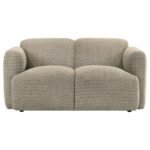DORSET 3-PIECE UPHOLSTERED ROUND TRACK ARM SOFA SET BROWN - Image 8