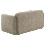 DORSET 3-PIECE UPHOLSTERED ROUND TRACK ARM SOFA SET BROWN - Image 9