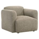 DORSET 3-PIECE UPHOLSTERED ROUND TRACK ARM SOFA SET BROWN - Image 11