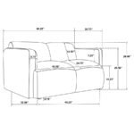 DORSET 3-PIECE UPHOLSTERED ROUND TRACK ARM SOFA SET BROWN - Image 17
