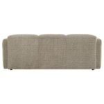 DORSET FABRIC UPHOLSTERED ROUND TRACK ARM SOFA BROWN - Image 7