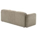 DORSET FABRIC UPHOLSTERED ROUND TRACK ARM SOFA BROWN - Image 8