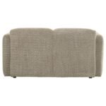 DORSET FABRIC UPHOLSTERED ROUND TRACK ARM LOVESEAT BROWN - Image 7
