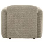 DORSET FABRIC UPHOLSTERED ROUND TRACK ARM ACCENT CHAIR BROWN - Image 7