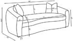 ISABELLA 3-PIECE FAUX SHEEPSKIN UPHOLSTERED SOFA SET NATURAL - Image 13