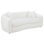 ISABELLA FAUX SHEEPSKIN UPHOLSTERED SOFA NATURAL