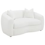 ISABELLA FAUX SHEEPSKIN UPHOLSTERED LOVESEAT NATURAL