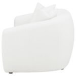 ISABELLA FAUX SHEEPSKIN UPHOLSTERED LOVESEAT NATURAL - Image 5