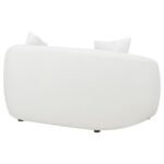 ISABELLA FAUX SHEEPSKIN UPHOLSTERED LOVESEAT NATURAL - Image 7