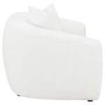 ISABELLA FAUX SHEEPSKIN UPHOLSTERED LOVESEAT NATURAL - Image 8