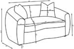ISABELLA FAUX SHEEPSKIN UPHOLSTERED LOVESEAT NATURAL - Image 10