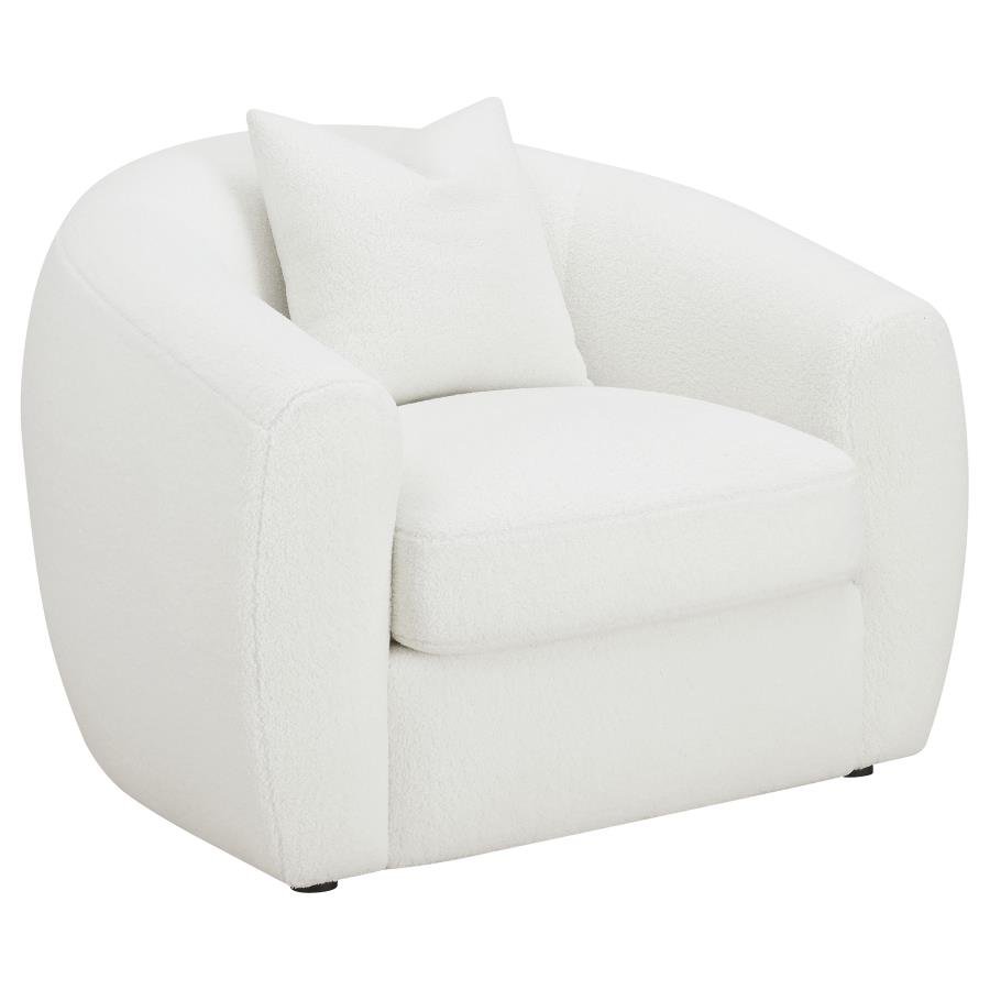 509873_02x900.jpg ISABELLA FAUX SHEEPSKIN UPHOLSTERED ACCENT CHAIR NATURAL - Image 1