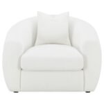 ISABELLA FAUX SHEEPSKIN UPHOLSTERED ACCENT CHAIR NATURAL - Image 3