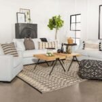 ASHLYN 3-PIECE UPHOLSTERED SLOPED ARM SOFA SET WHITE