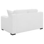 ASHLYN 3-PIECE UPHOLSTERED SLOPED ARM SOFA SET WHITE - Image 8