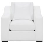 ASHLYN 3-PIECE UPHOLSTERED SLOPED ARM SOFA SET WHITE - Image 10