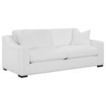 ASHLYN UPHOLSTERED SLOPED ARM SOFA WHITE