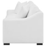ASHLYN UPHOLSTERED SLOPED ARM SOFA WHITE - Image 5