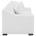 ASHLYN UPHOLSTERED SLOPED ARM SOFA WHITE - Image 8