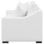 ASHLYN UPHOLSTERED SLOPED ARM LOVESEAT WHITE - Image 5