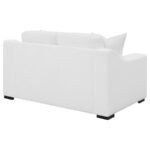 ASHLYN UPHOLSTERED SLOPED ARM LOVESEAT WHITE - Image 7