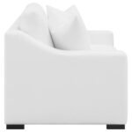 ASHLYN UPHOLSTERED SLOPED ARM LOVESEAT WHITE - Image 8